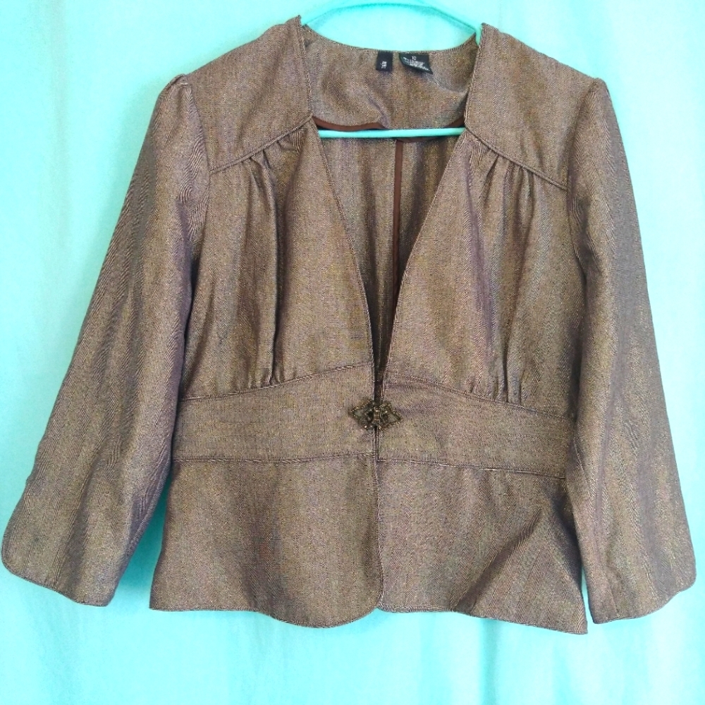 Mix It taupe jacket blazer women's 10P